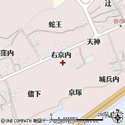 福島県福島市上名倉右京内21周辺の地図