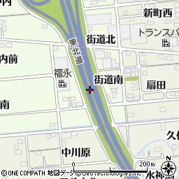 福島県福島市上鳥渡街道南周辺の地図
