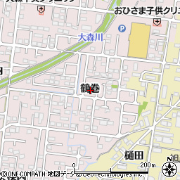 福島県福島市大森鶴巻周辺の地図
