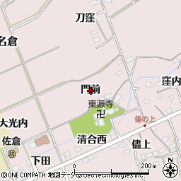 福島県福島市上名倉門前周辺の地図