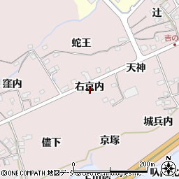 福島県福島市上名倉右京内13周辺の地図
