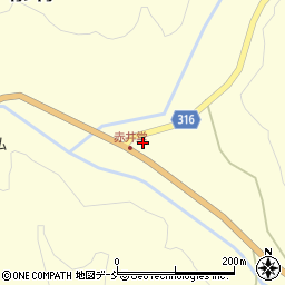 福島県伊達市月舘町布川赤井堂周辺の地図