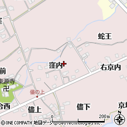 福島県福島市上名倉窪内周辺の地図