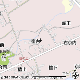 福島県福島市上名倉（窪内）周辺の地図