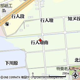 福島県福島市上鳥渡行人壇南周辺の地図