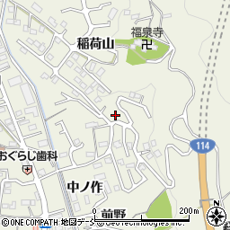 福島県福島市小倉寺池ノ作周辺の地図