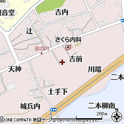 福島県福島市上名倉（吉前）周辺の地図