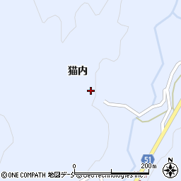 福島県伊達市霊山町上小国猫内41周辺の地図