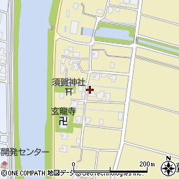 新潟県新潟市南区東萱場422-3周辺の地図