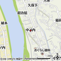 福島県福島市小倉寺中ノ内周辺の地図