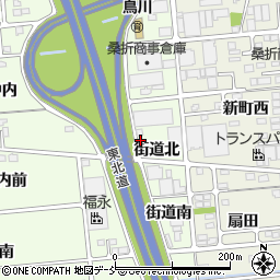 福島県福島市上鳥渡街道北4周辺の地図