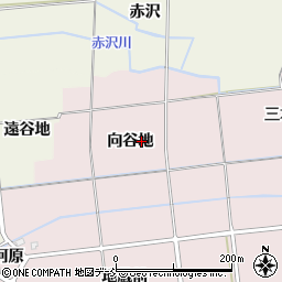 福島県福島市大森向谷地周辺の地図