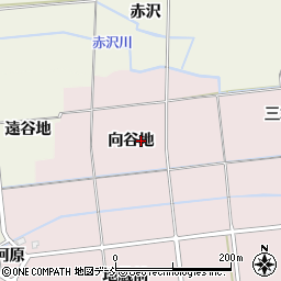 福島県福島市大森（向谷地）周辺の地図
