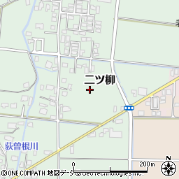 新潟県五泉市二ツ柳周辺の地図