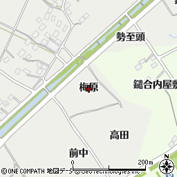福島県福島市土船梅原周辺の地図