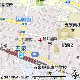 新潟県五泉市駅前周辺の地図