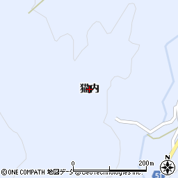 福島県伊達市霊山町上小国（猫内）周辺の地図