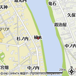 福島県福島市鳥谷野植木周辺の地図