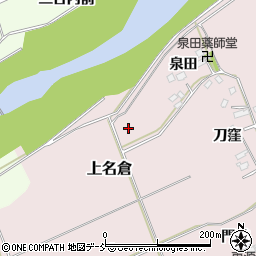 福島県福島市上名倉下谷地周辺の地図