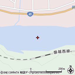 阿賀野川周辺の地図