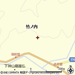 福島県伊達市月舘町布川（竹ノ内）周辺の地図