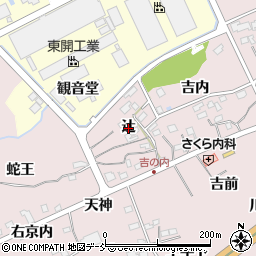 福島県福島市上名倉（辻）周辺の地図