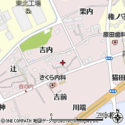 福島県福島市上名倉吉内22周辺の地図