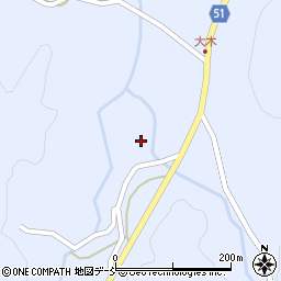 福島県伊達市霊山町上小国西堤周辺の地図