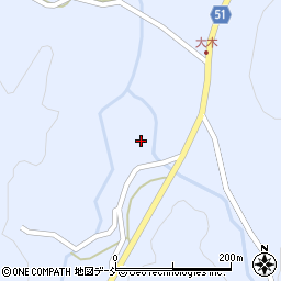 福島県伊達市霊山町上小国（西堤）周辺の地図