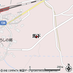 新潟県五泉市馬下周辺の地図