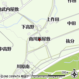 福島県福島市庄野南川原屋敷周辺の地図