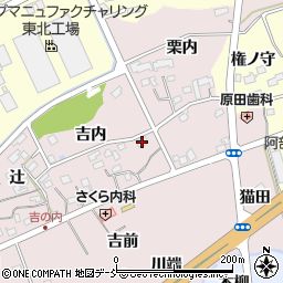 福島県福島市上名倉吉内27周辺の地図