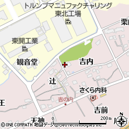福島県福島市上名倉吉内47周辺の地図