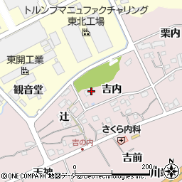 福島県福島市上名倉吉内46周辺の地図