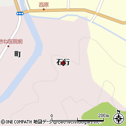 福島県伊達市月舘町月舘石行周辺の地図
