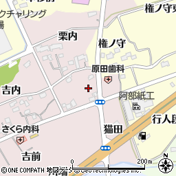 福島県福島市上名倉田中周辺の地図