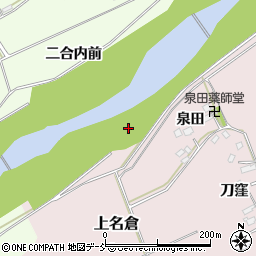 福島県福島市上名倉上河原周辺の地図