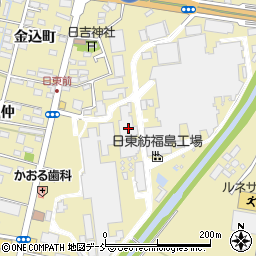 福島県福島市郷野目東周辺の地図