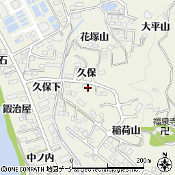 福島県福島市小倉寺稲荷田周辺の地図