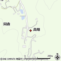 福島県福島市渡利（高畑）周辺の地図