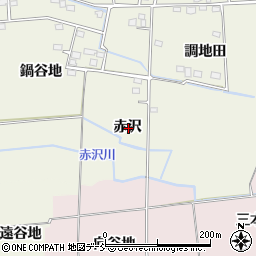福島県福島市成川赤沢周辺の地図
