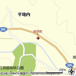 福島県伊達市月舘町布川高屋敷山周辺の地図