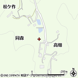福島県福島市渡利同森周辺の地図
