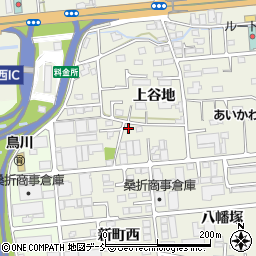 福島県福島市成川上谷地周辺の地図