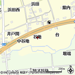 福島県福島市佐倉下谷地周辺の地図