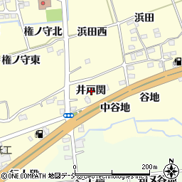 福島県福島市佐倉下井戸関周辺の地図