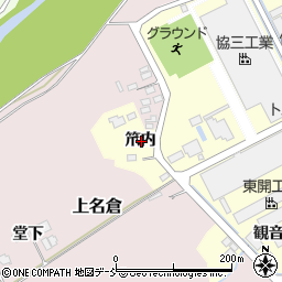 福島県福島市佐倉下笊内周辺の地図