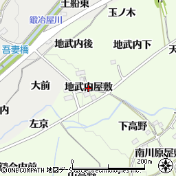 福島県福島市庄野（地武内屋敷）周辺の地図