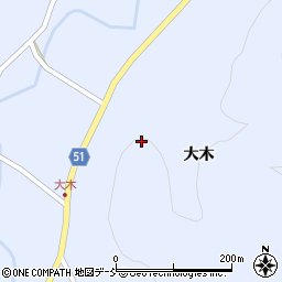 福島県伊達市霊山町上小国周辺の地図