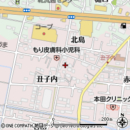 福島県福島市大森丑子内周辺の地図